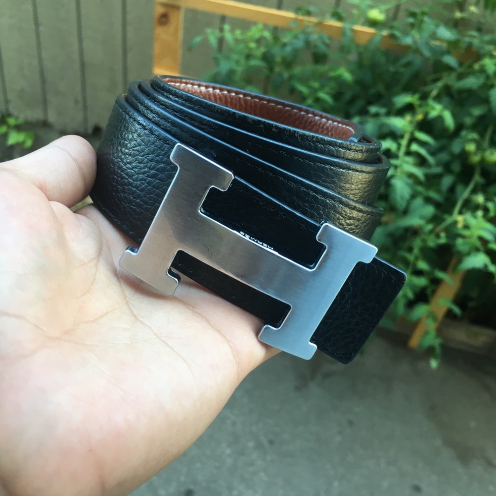 Reversible Hermes belt